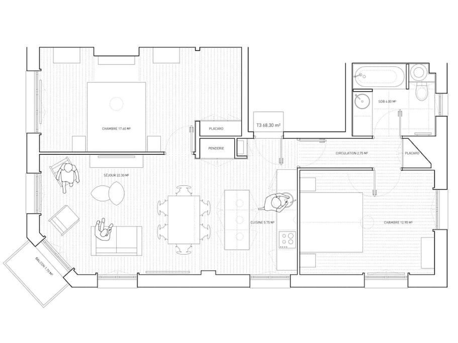 Au Coeur De Trouville. Appartement De 3 Pieces. מראה חיצוני תמונה